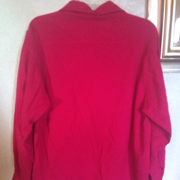 EUC Color Me Cotton Pink Floral Lace Button Up Long Sleeve Blouse size Medium - Picture 4 of 5